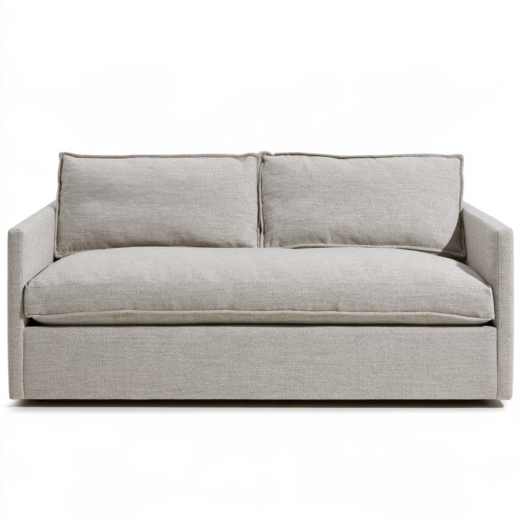 Divano contemporaneo rivestito in tessuto, colore grigio