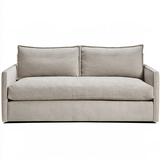 Divano contemporaneo rivestito in tessuto, colore grigio